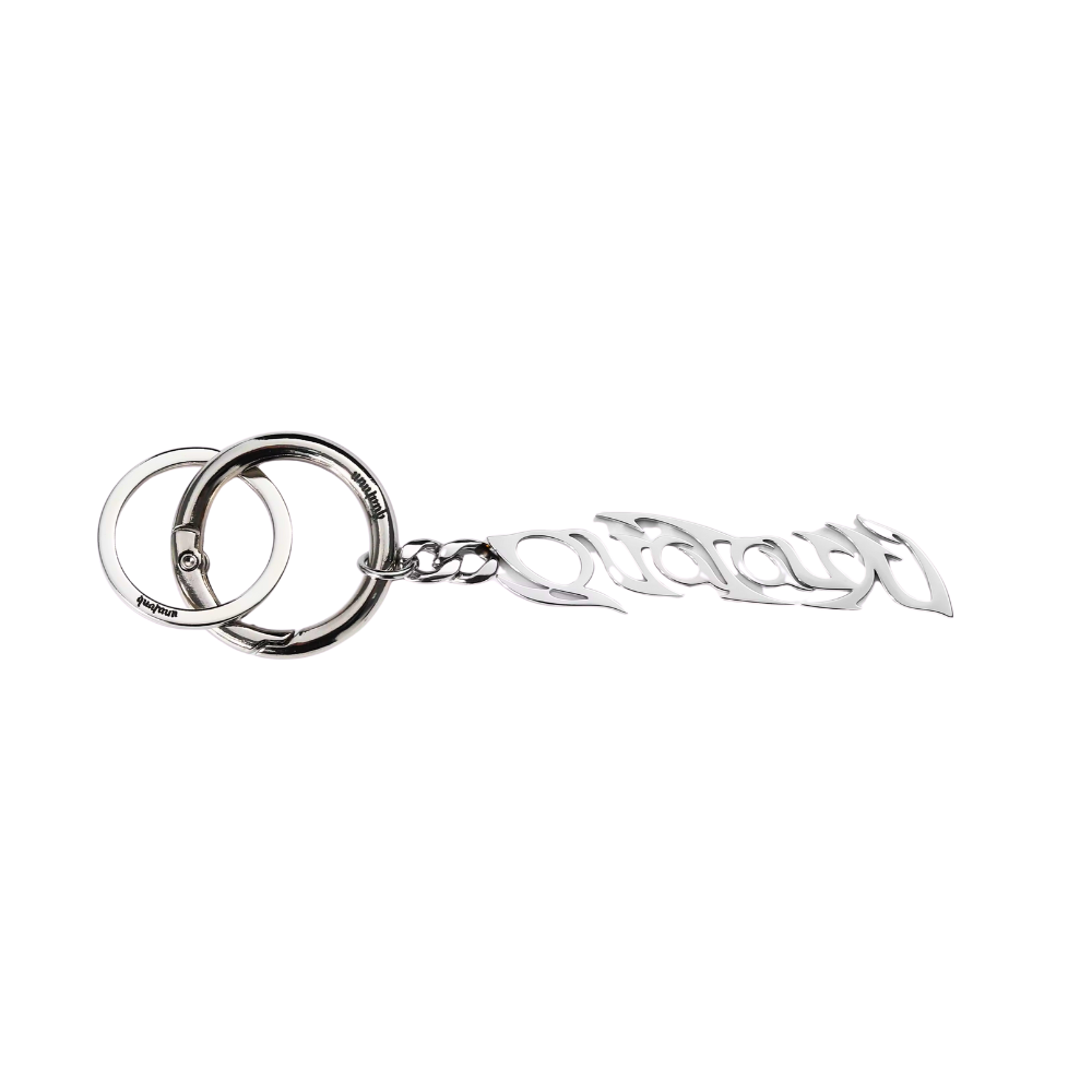 Metalic Typography Keychain