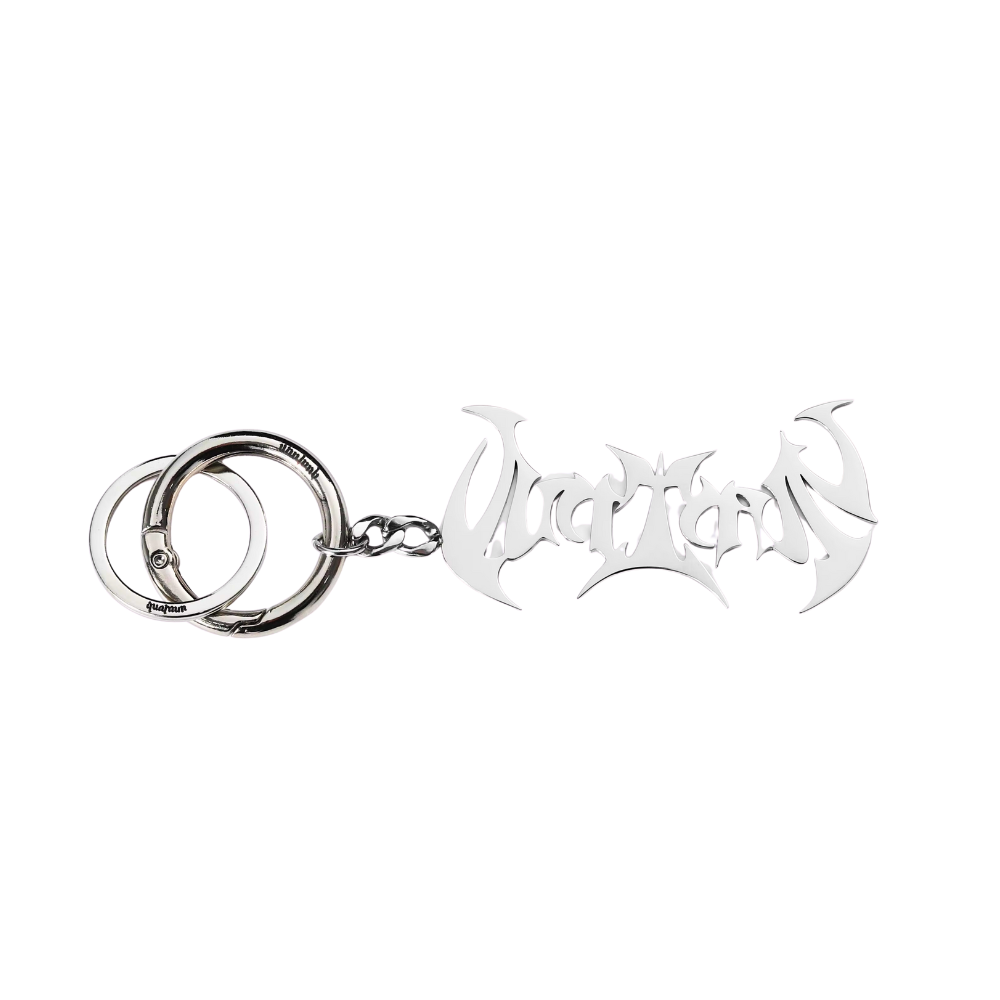 Metalic Typography Keychain
