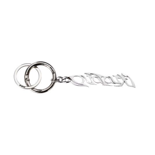 Metalic Typography Keychain